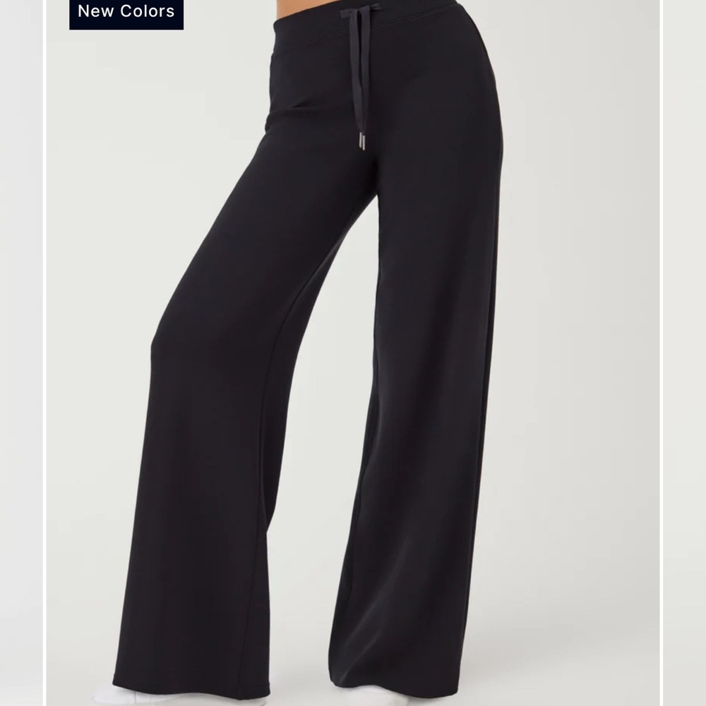 Spanx Air Essentials Black Wide-Leg Drawstring Pants 2X - Picture 3 of 4